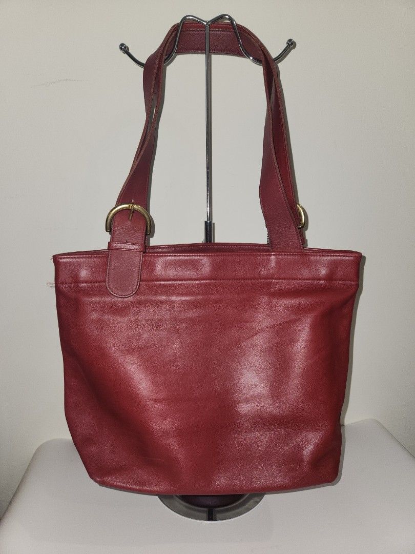 COACH Vintage Leather Lafayette Shoulder Bag Red 4140 Made in USA