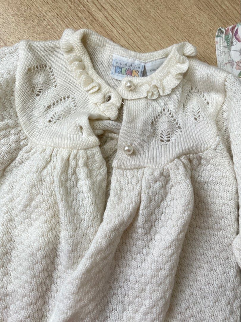 COMBO Lace Knit Cardigan NEXT Tshirt Baby Girl 12m Babies Kids Babies Kids Fashion on Carousell