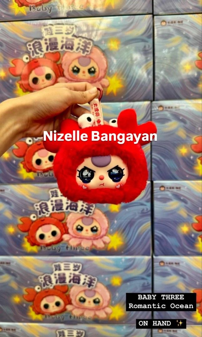Crab - Baby Three Romantic Ocean (Category: Designer & Blind Box Toys) located in Manila. Submitted by elliephant969 (Listing ID 1332283456, Image 1). Description: Selling Baby Three Romantic Ocean - Crab for P950. One stock left! Pm me for more details.