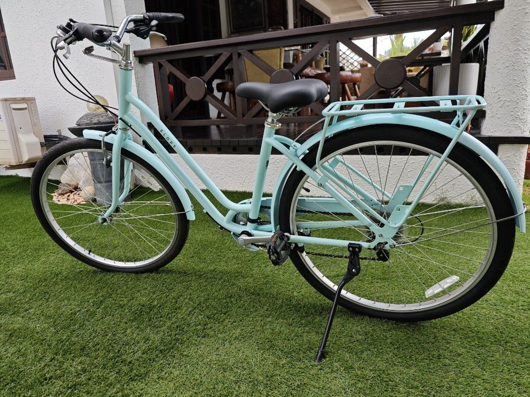 Btwin Elops Elops120 CITY BIKE ELOPS 120 LOW FRAME Blue Decathlon