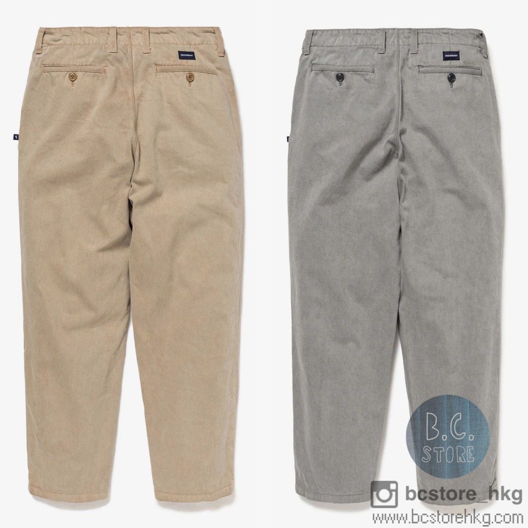 DESCENDANT DC-6 TWILL TROUSERS PIGMENT DYE 24AW, 男裝, 褲