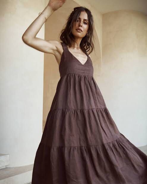 adrianna papell brown dress Adrianna Papell Foiled Mermaid Gown With Halter Neckline