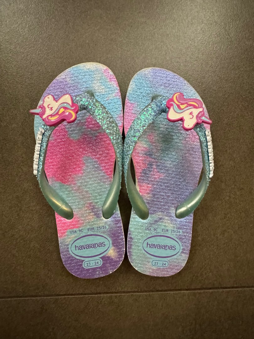 Havaianas kids unicorn slippers flip flops thongs Babies Kids Babies Kids Fashion on Carousell
