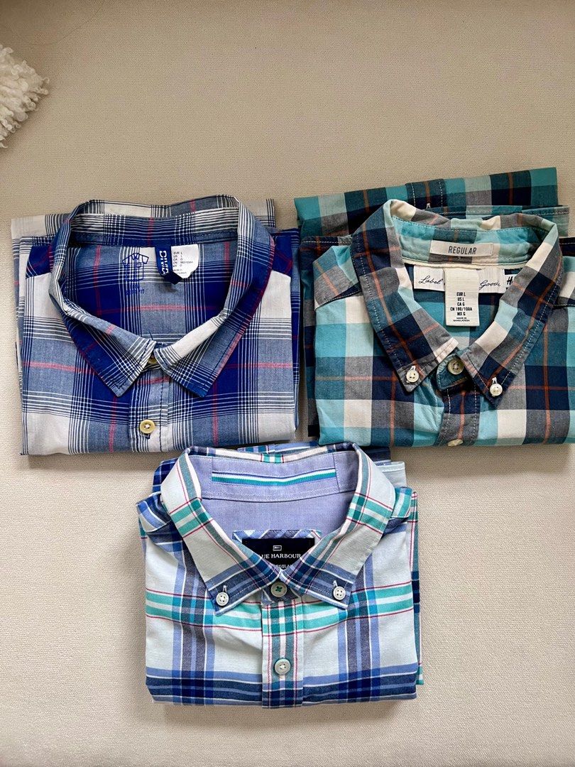 Marks and Spencer Polo bundle (Category: Tshirts & Polo Shirts ) located in Taguig. Submitted by ManMen (Listing ID 1332347535, Image 1). Description: Fresh Set H&M - Large Marks & Spencer - Medium (fits Large/ Blue Harbour) GCash.