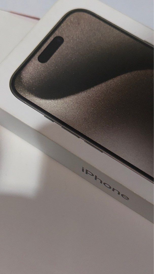 iPhone 15 Pro 1TB (Category: iPhone 15 Series) located in Makati City. Submitted by lifeislikeasushi (Listing ID 1332306344, Image 3). Description: - Natural Titanium, 1TB - Almost new, 2 months old - 100% battery health - Complete box, receipt & accessories - Negotiable for sure buyer.