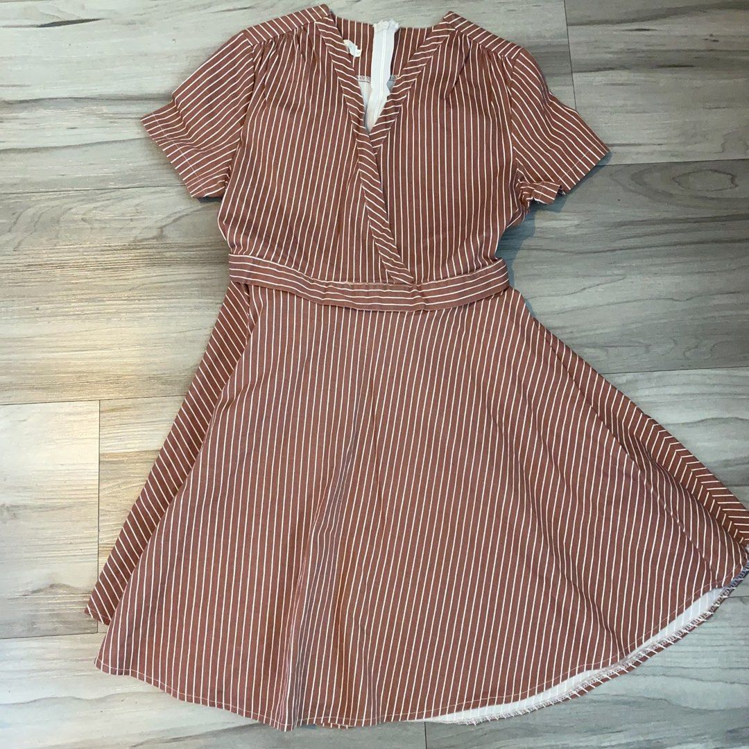 Korean Striped dress 102309 Women s Fashion Dresses Sets Dresses on Carousell