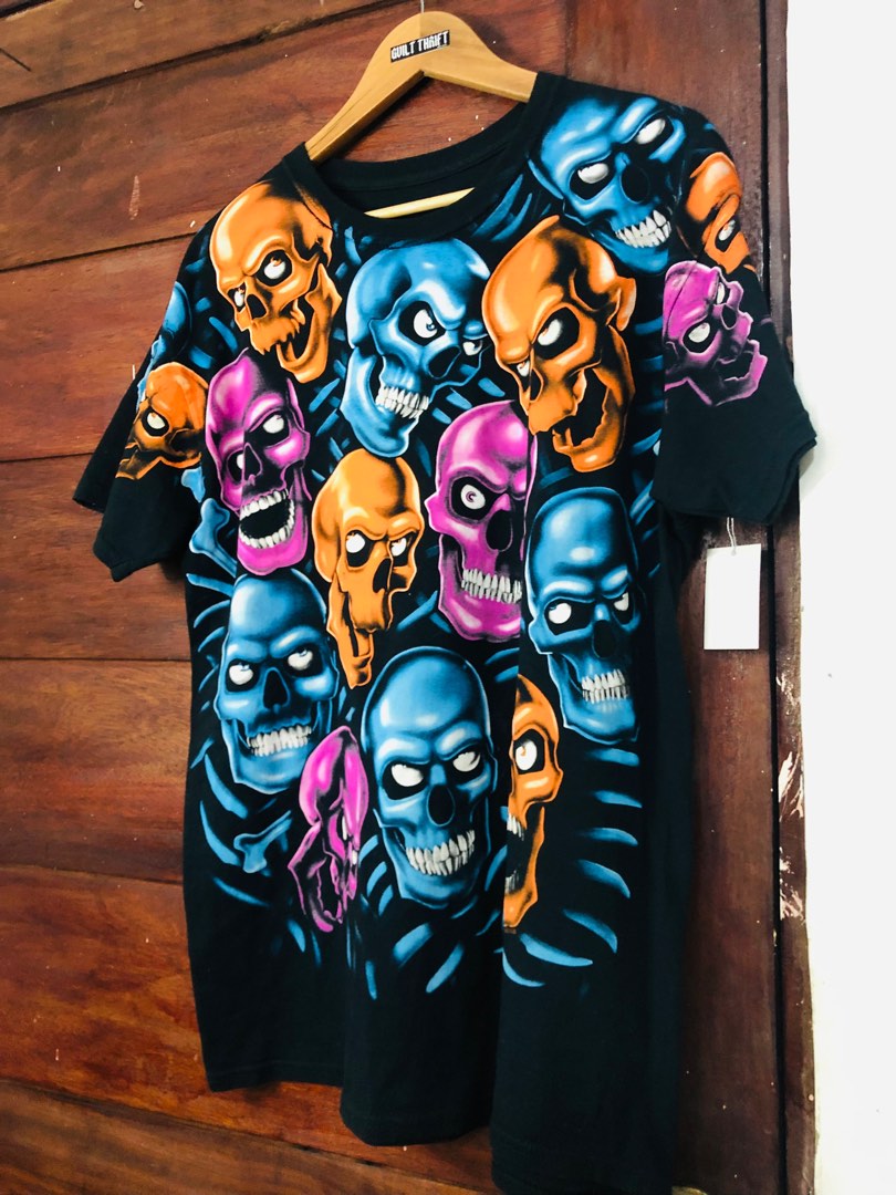 Liquid blue skull pile hoodie clearance