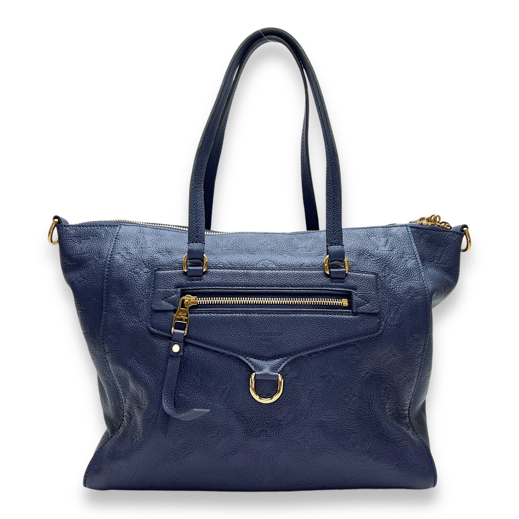 Louis Vuitton Lumineuse Blue Tote Bag in Empreinte Leather Gold hardware Luxury Bags Wallets on Carousell