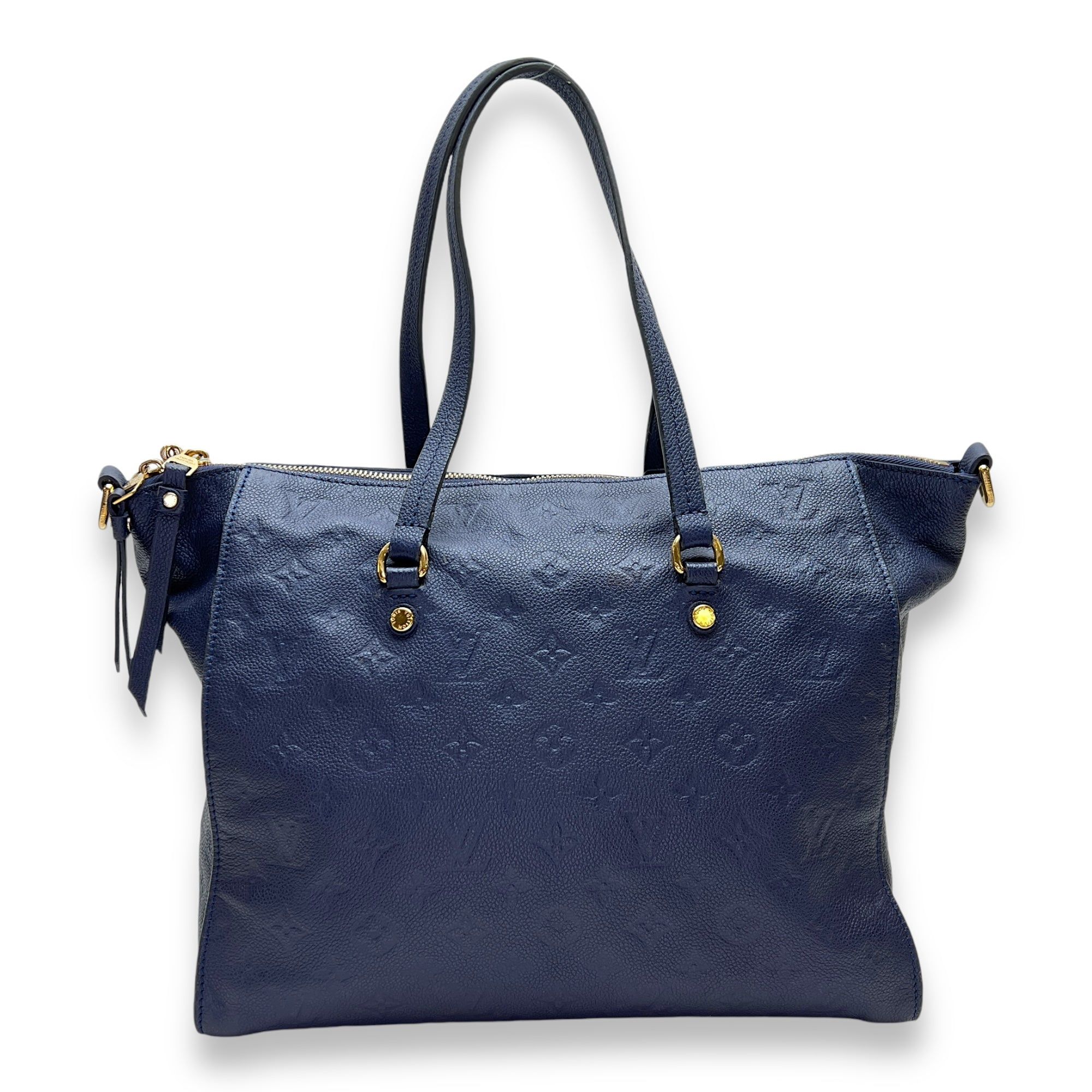 Louis Vuitton Lumineuse Blue Tote Bag in Empreinte Leather Gold hardware Luxury Bags Wallets on Carousell