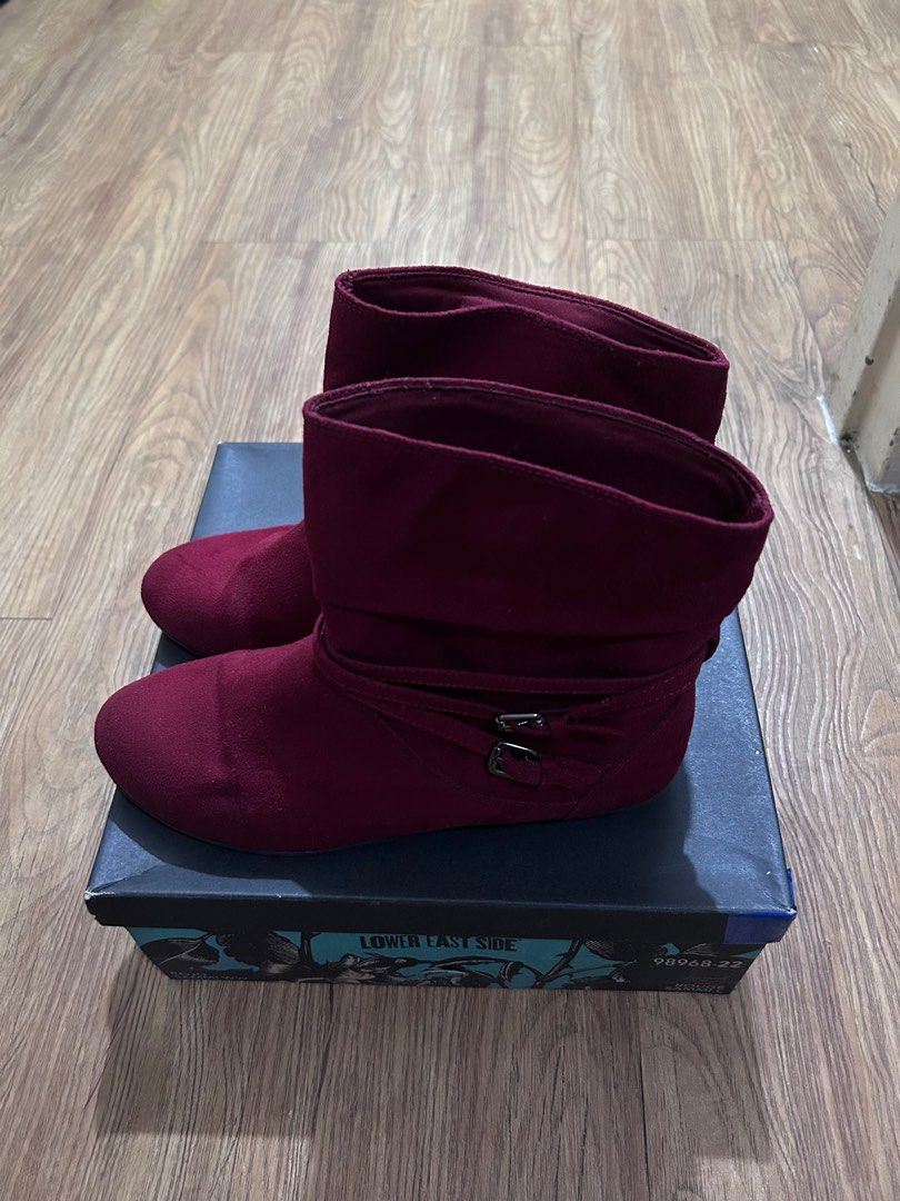 Low Red Short Boot Payless