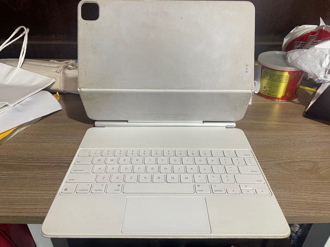 Magic Keyboard for iPad Pro 12.9 inch (Category: Computer Keyboard) located in Quezon City. Submitted by jthbusiness (Listing ID 1332279395, Image 3). Description: With box. Magic keyboard for iPad Pro 12.9inch Bought in June 2022 (Brand new worth P22,990-see photo) If package USB-C to USB adapter worth P900 (Bought at Php1,190-see receipt).