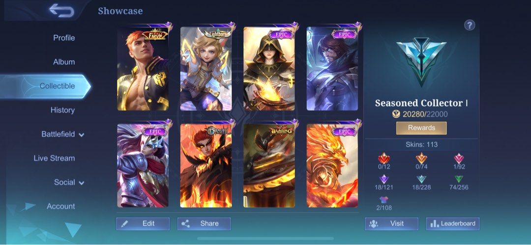 MLBB ACCOUNT (Category: Others) located in San Juan City. Submitted by justineblonded (Listing ID 1332392742, Image 2). Description: Selling MLBB account Dm for more info .