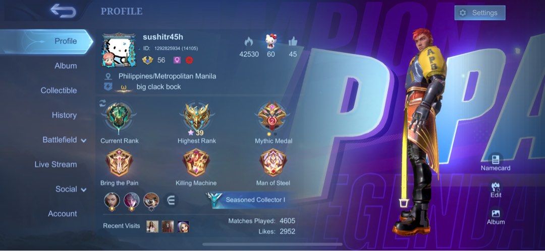 MLBB ACCOUNT (Category: Others) located in San Juan City. Submitted by justineblonded (Listing ID 1332392742, Image 1). Description: Selling MLBB account Dm for more info .