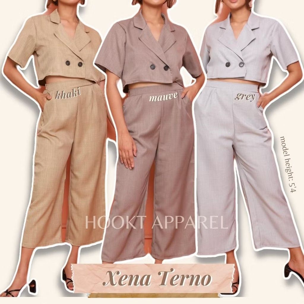 (negotiable) linen coordinates (Category: Sets or Coordinates) located in Manila. Submitted by aesive (Listing ID 1332412280, Image 1). Description: picture taken from the shop i got it from !! available colors: powder blue & old rose MODEL HEIGHT : 5'4 ✨ Fabric - Acid Linen ( NOT soft linen ) ✨ Measurements and details: ✨Top - 14.5 inches With buttons ✨Pants - 34 inches ( Full length sa 4'11 ) Gartered back- Fits till 32 waist With 2 Side Pocket