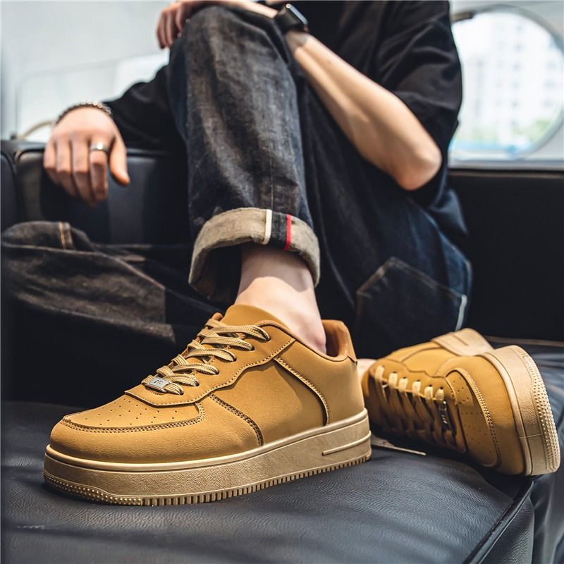 Nike Air Force 1 AF1 AJ Size 36 47 Air Force One SneakersTrendy Wheat Heightened Men s Shoes Autumn and Winter Korean Casual Sports Street Dance