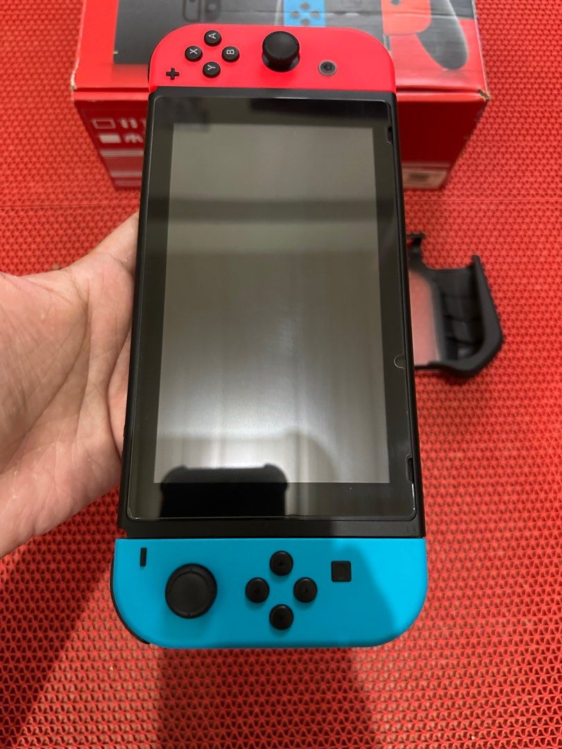 Nintendo Switch V2 Neon Compact Box Edition for Sale/Swap, Video Gaming