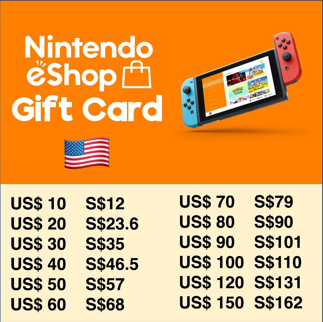 Nintendo US eShop Gift Card, Video Gaming, Gaming Accessories