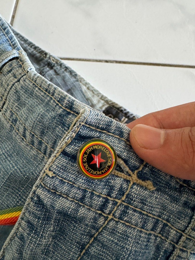 pelle pelle baggy cargo pants jeans denim