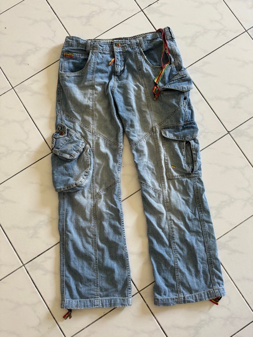 pelle pelle baggy cargo pants jeans denim Men s Fashion Bottoms Jeans on Carousell