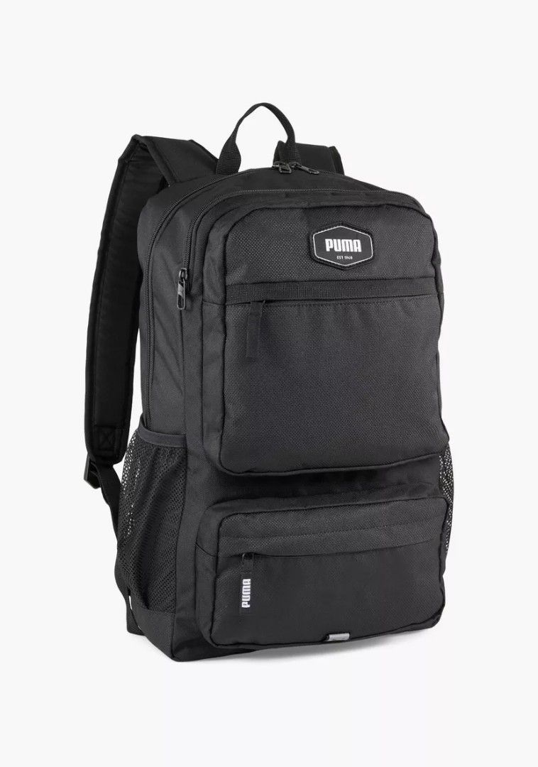 Puma Deck II Multi Function Retro Backpack Black With Multi Pockets and