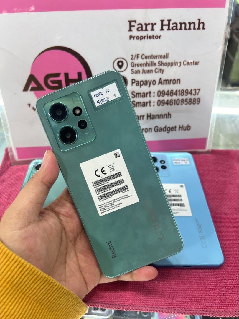REDMI NOTE 12 (Category: Android Others) located in Manila. Submitted by farhanadau39938 (Listing ID 1332312597, Image 2). Description: REDMI NOTE 12 •STORAGE:256GB •MEMORY: 8GBRAM •DUAL SIM •NOT REFURBISHED •NO ISSUE •LEGIT/ ORIGINAL •GOOD AS NEW •UNLI RESET •FACTORY UNLOCKED/ ANY SIM •AVAILABLE COLOR(GREEN/BLUE) INCLUSION CASE TEMPERED CHARGER Follow us on tiktok: www.tiktok.com/@amrongadgethub We deliver right at your doorsteps! *Store Pick-UP