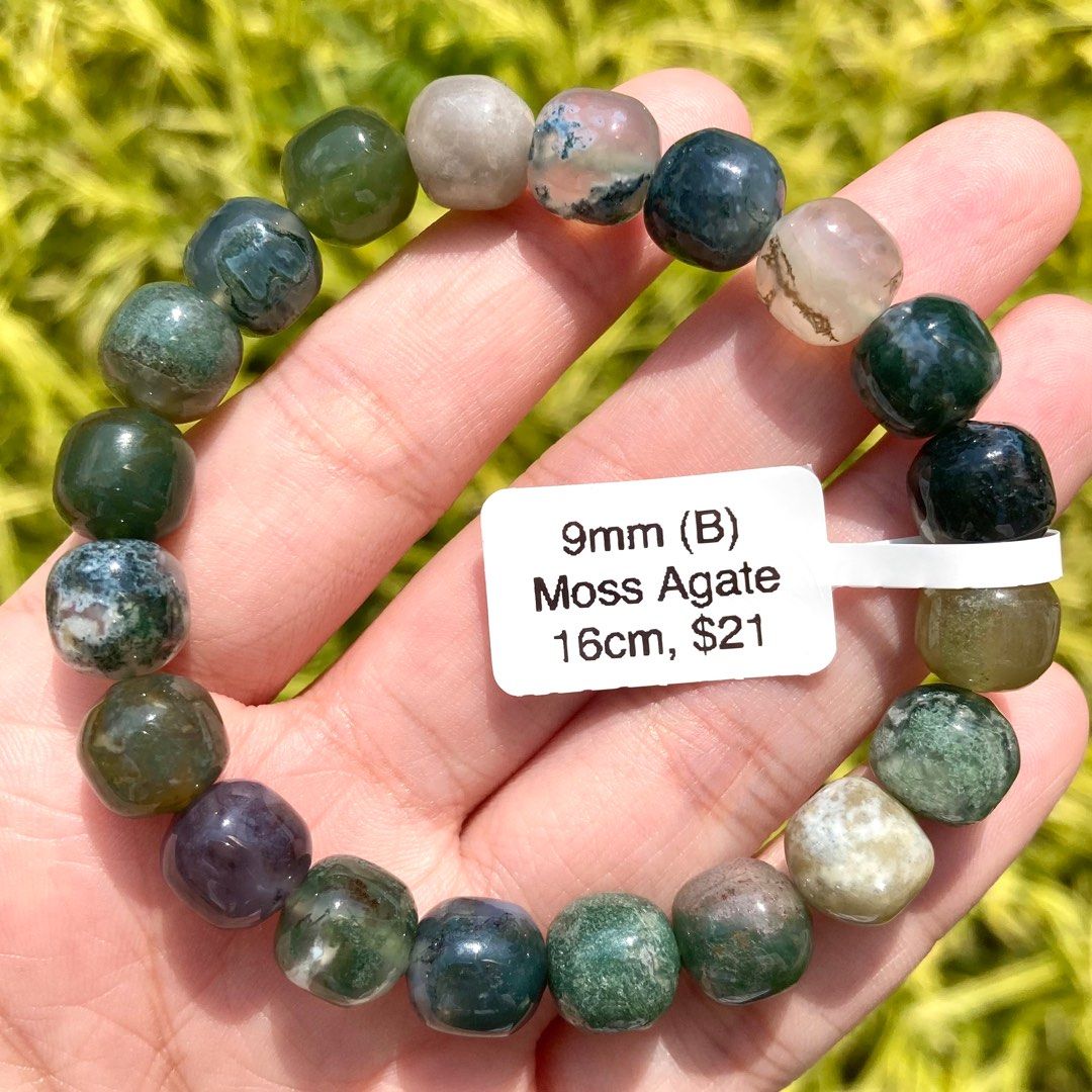 Moss agate bangle shop