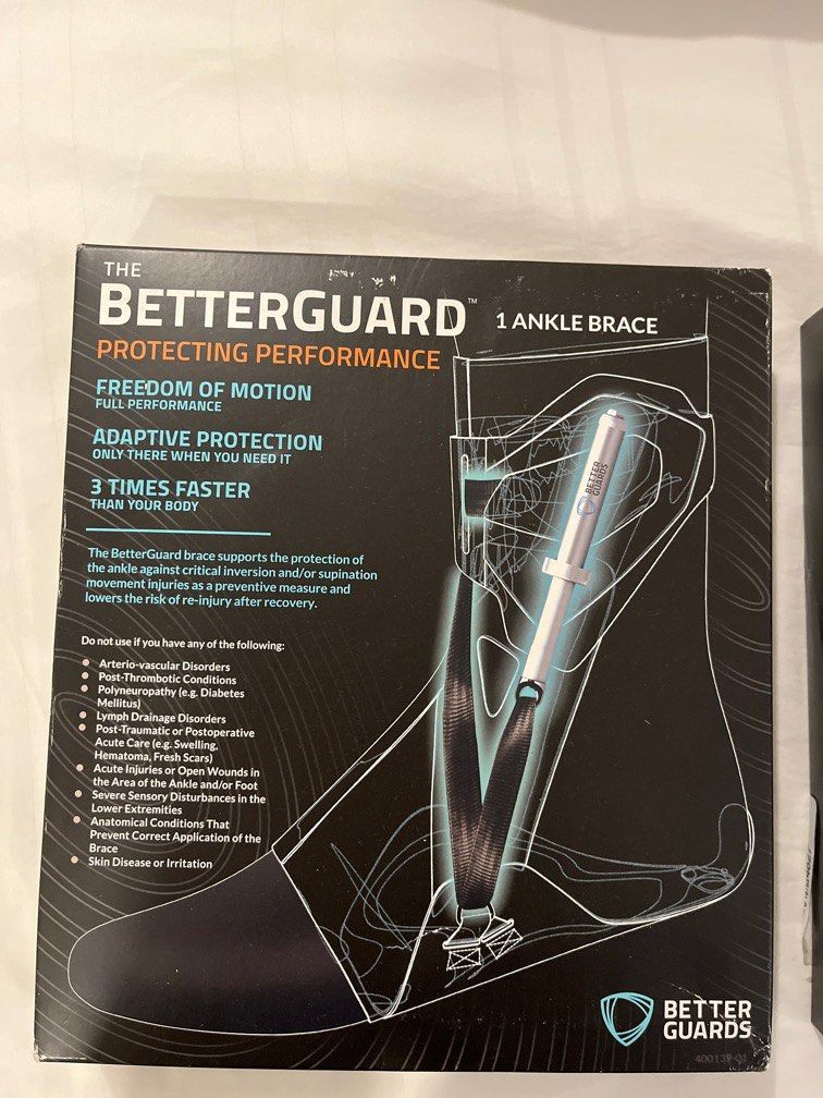 The Betterguard Ankle Brace (Category: Other Sports Equipment and Supplies) located in Makati City. Submitted by khdee (Listing ID 1332298663, Image 1). Description: RFS: Wrong size Bought from Amazon US Original Price: 200 usd Brand new.