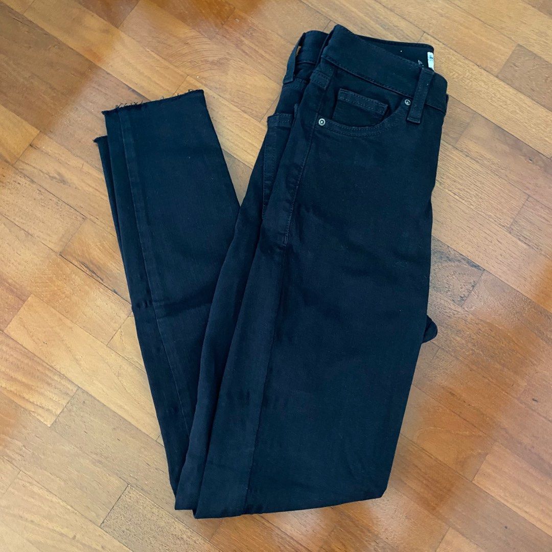 Black raw hem jamie jeans deals