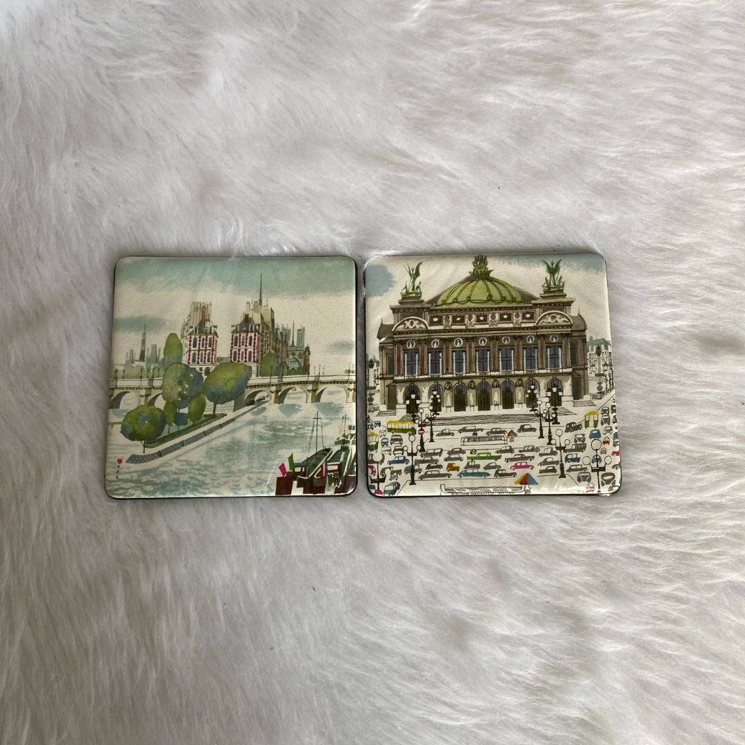 Vintage Europe Landmarks Printed Plastic Coasters (Category: Other Kitchenware & Tableware) located in Consolacion. Submitted by posh_avenue_home (Listing ID 1332344328, Image 3). Description: New with plastic. From Japan. 4 inches..