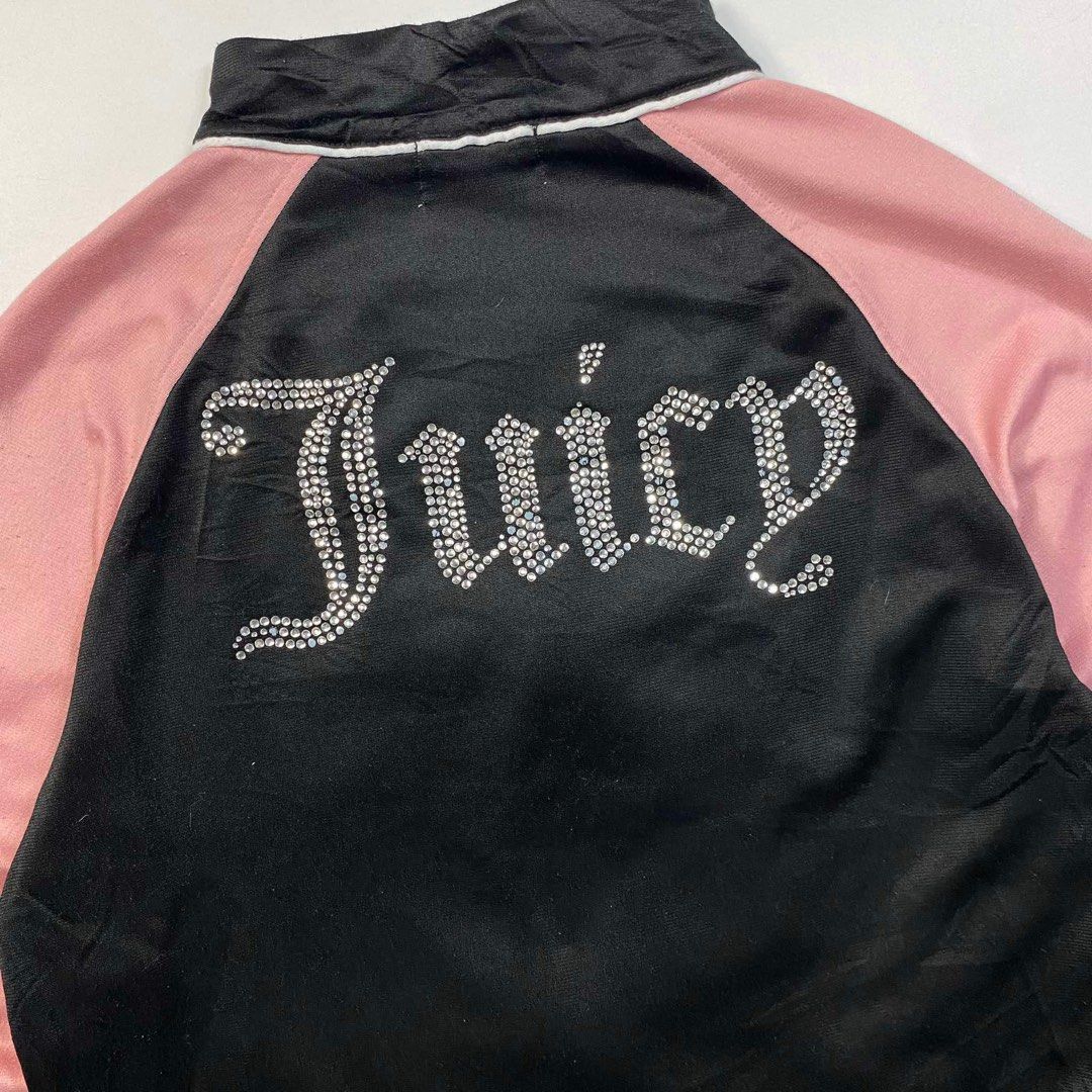 Y2k Juicy Couture Rhinestone Track Jacket (Category: Others Tops) located in Baguio. Submitted by archival.store (Listing ID 1332418190, Image 2). Description: Condition:Great Size:6 Width:18.5 Length:21.5.
