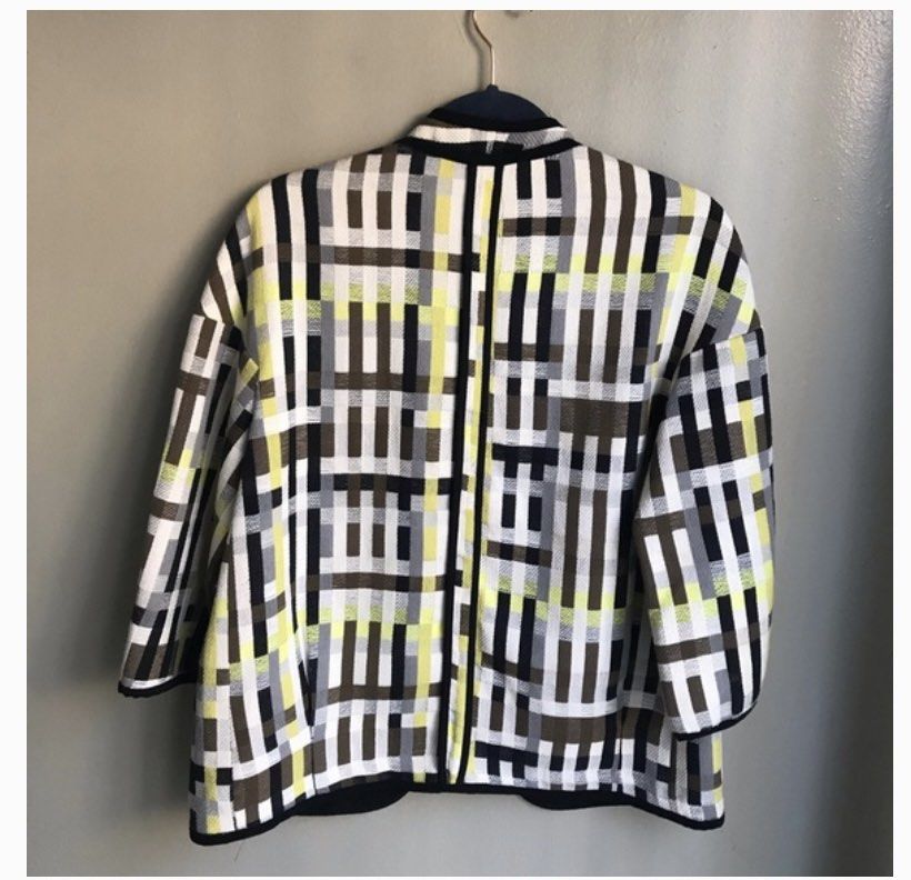 ZARA BLACK CREAM CHARTREUSE AND BROWN JACKET (Category: Coats, Jackets and Outerwear) located in Manila. Submitted by mommymaal (Listing ID 1332371781, Image 2). Description: .
