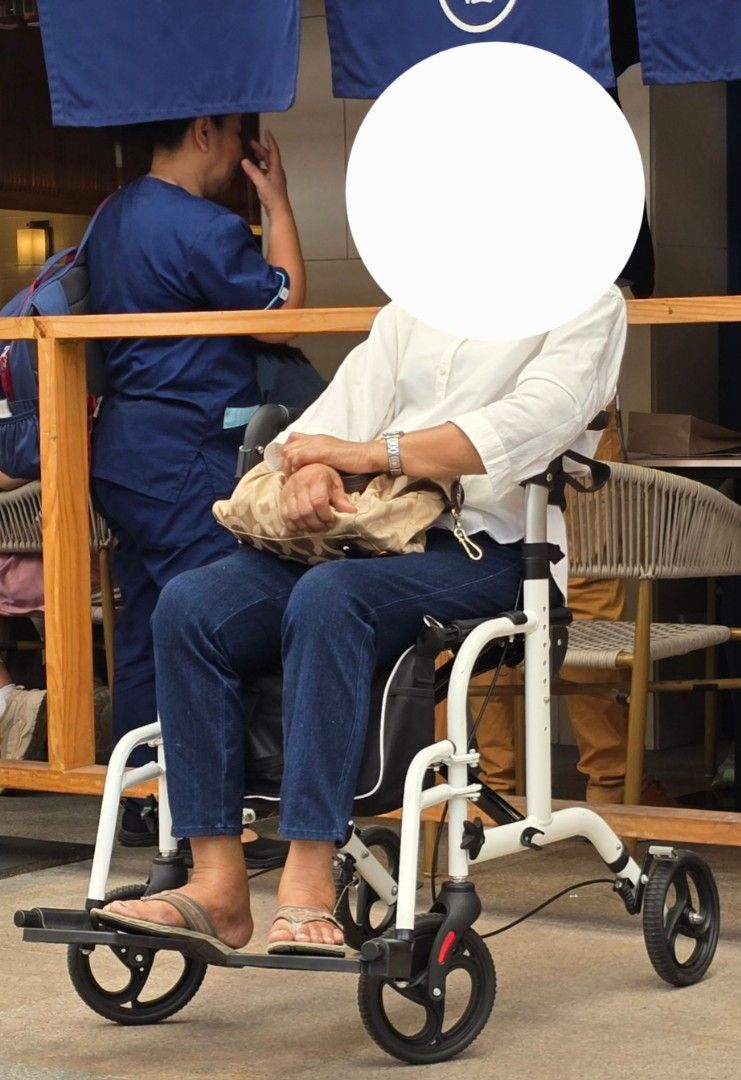 Adult Walker Rollator Foldable with Bag (Category: Wheelchairs) located in Cainta. Submitted by piper8 (Listing ID 1332498813, Image 1). Description: mom won't use it anymore. we have to buy a wheelchair instead of a rolator. we got this for 5,500.00.