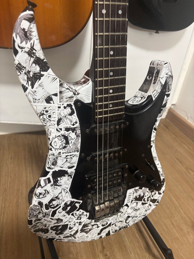 Anime style guitar(Yamaha RGX 512p)with 512j neck, Hobbies & Toys