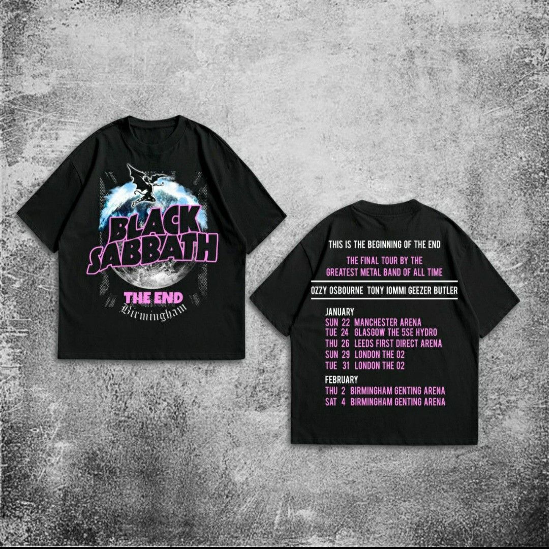 Kaos Band Black Sabbath The End T Shirt Kaos Band Merch Pull Bear Black  Sabbath (Unisex), image size:1080x1080