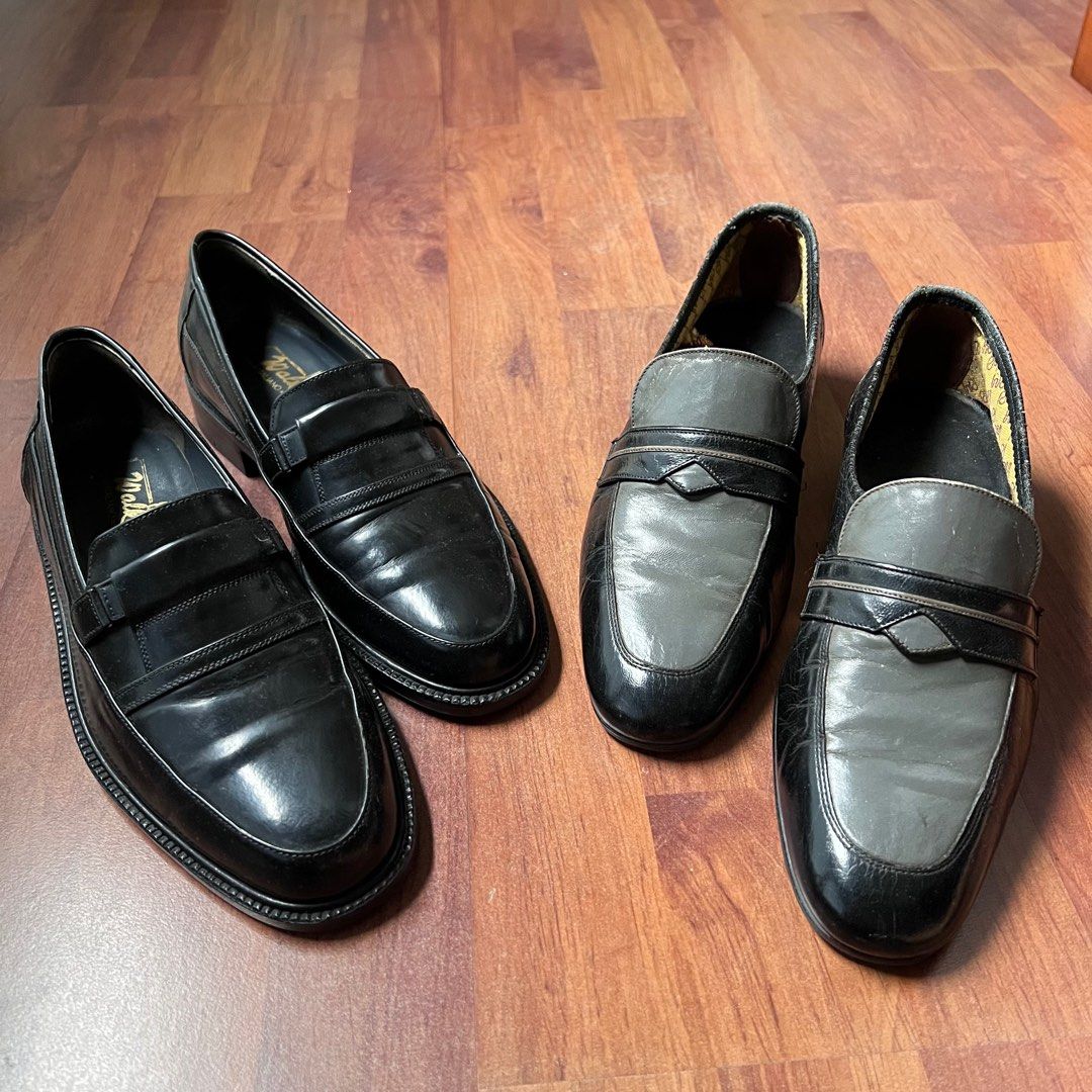 Black leather formal shoes