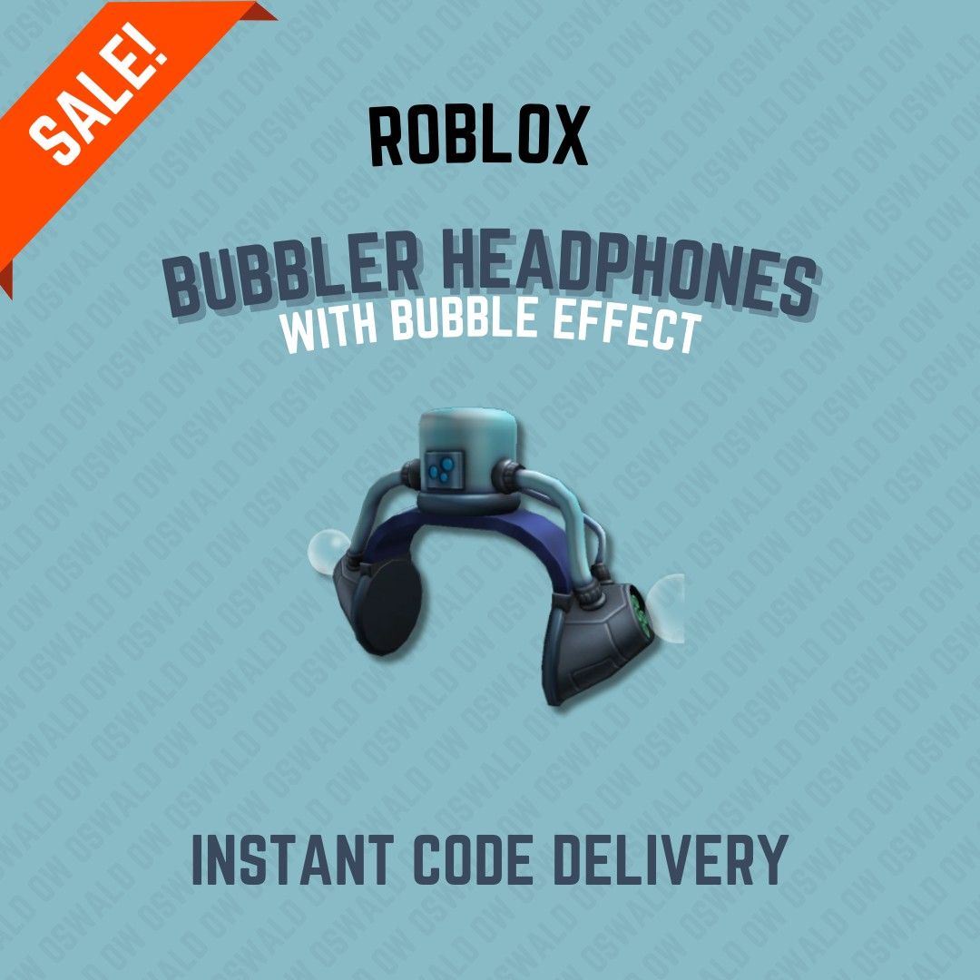 Bubbler Headphones Roblox Item Code, Video Gaming, Gaming Accessories