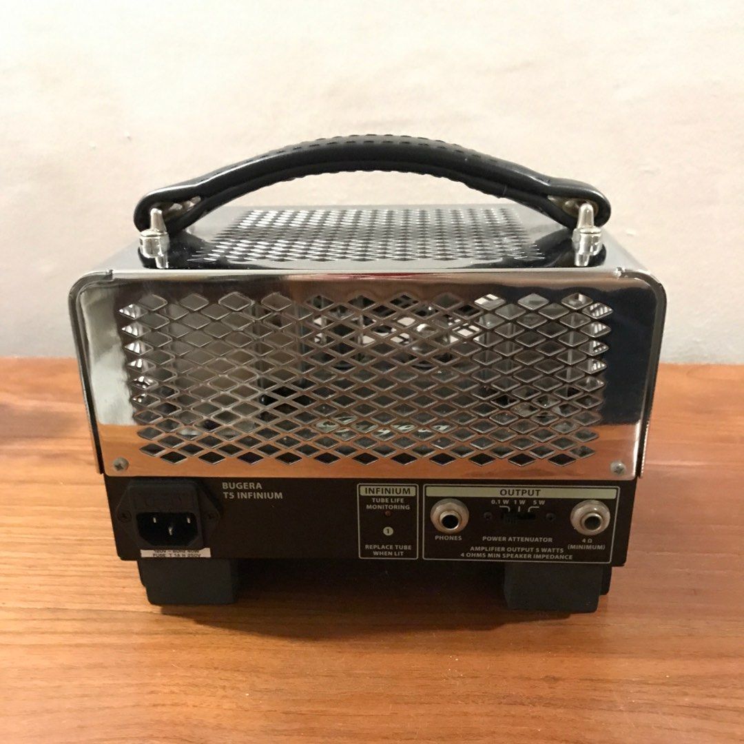 Bugera T5 Tube Guitar Amp 110V (Category: Soundbars, Speakers & Amplifiers) located in Las Pinas. Submitted by gnptron (Listing ID 1332594419, Image 2). Description: Works great. No damages, no scratches, no history of repairs. It comes with the original box and power cord..