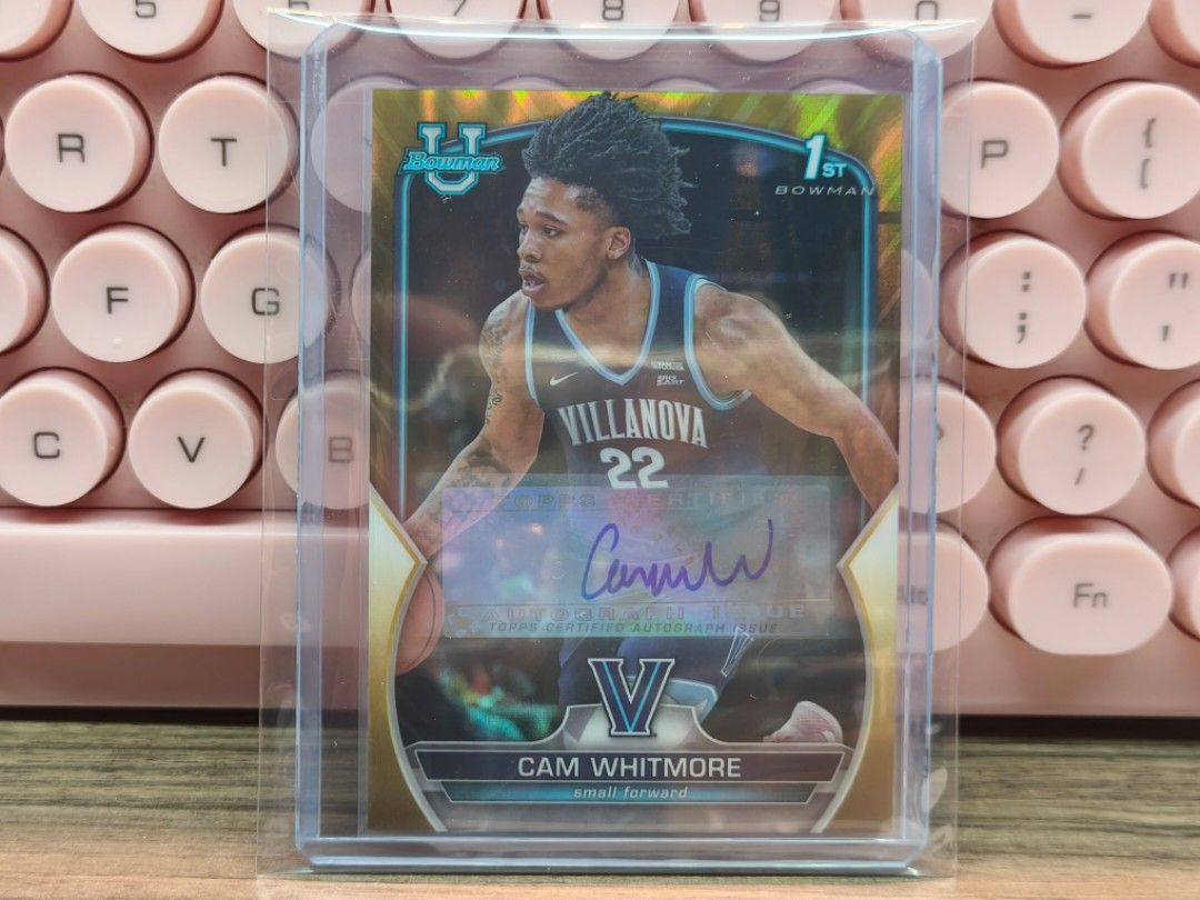 Cam Whitmore Bowman U Topps Chrome Auto Gold Refractor /50 Houston 