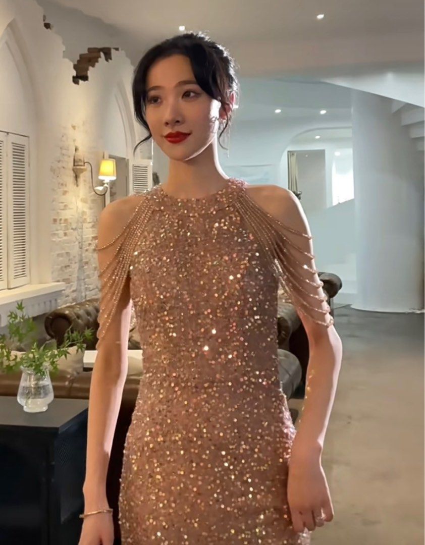 sachin and babi light blue dress Champagne Wedding Guest Dresses | Champagne Dresses for Wedding Guests main image 0
