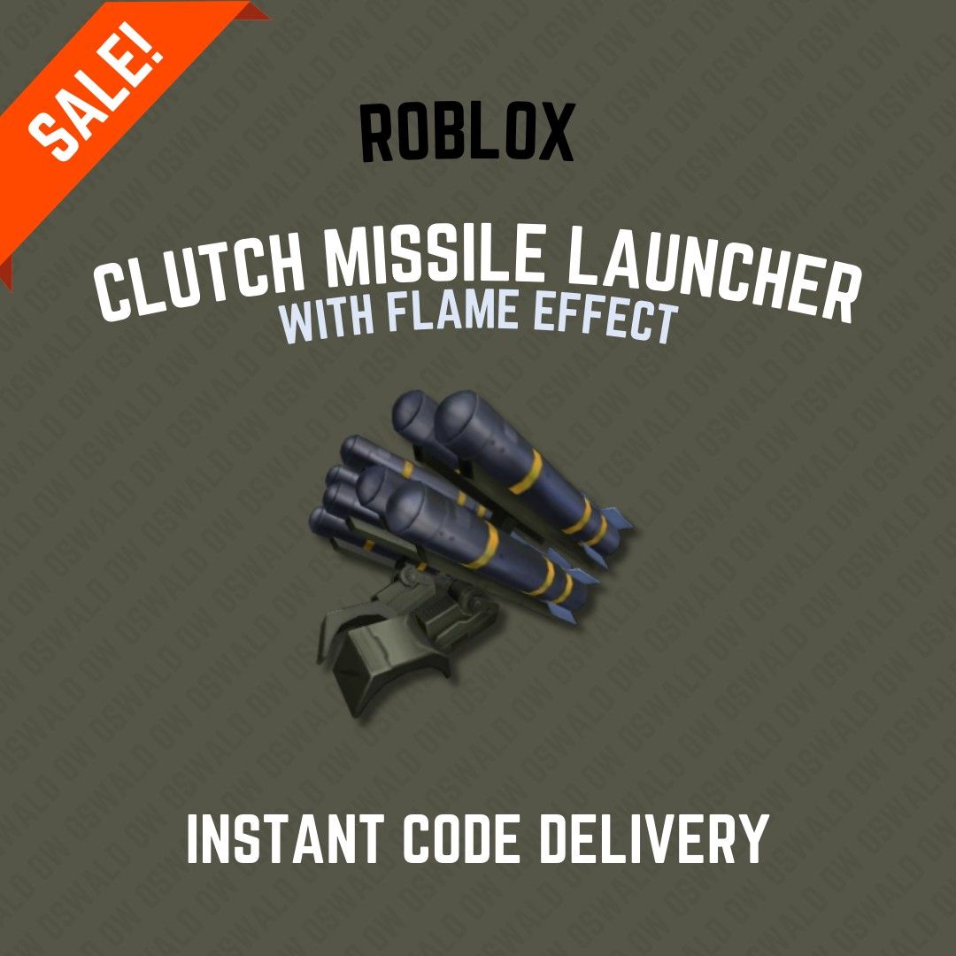 Clutch Missile Launcher - Roblox Item Code (Category: Game Gift Cards & Accounts) located in Manila. Submitted by oswaldow (Listing ID 1332606257, Image 1). Description: An exclusive Roblox Code with Effects when used in game. Kindly check video reference of each item through youtube to see its effects in game. The payment process is through Gcash. I also do meetups if you are nearby my area. Cash on the Delivery is unavailable. I highly encourag