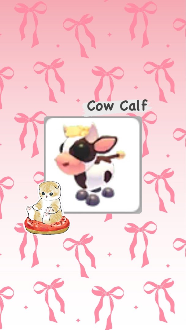 Cow Calf Adopt Me, Video Gaming, Video Games, Others on Carousell