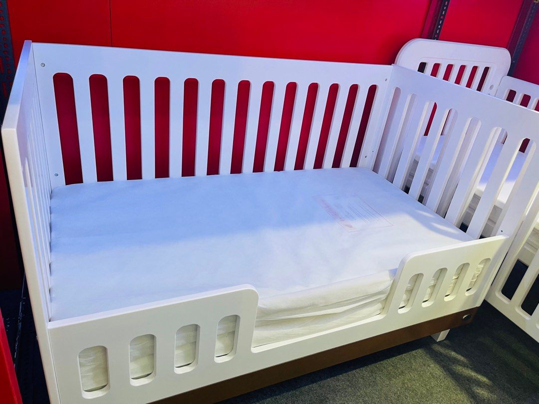 Cuddlebug Crib (Category: Cots & Cribs) located in Taguig. Submitted by ajcostumbrado (Listing ID 1332622172, Image 2). Description: Hi! Selling my baby's cuddlebug Madison 3in1 convertible crib with Uratex Purifoam mattress. This was bought in April 2024. Hindi nagamit dahil ayaw ng baby ko magsleep mag isa. Original Price: 14,400 + 2400 Selling Price: Php 12,000 Free delivery around Binangonan/Angono/Taytay/Tipas Taguig Area. .