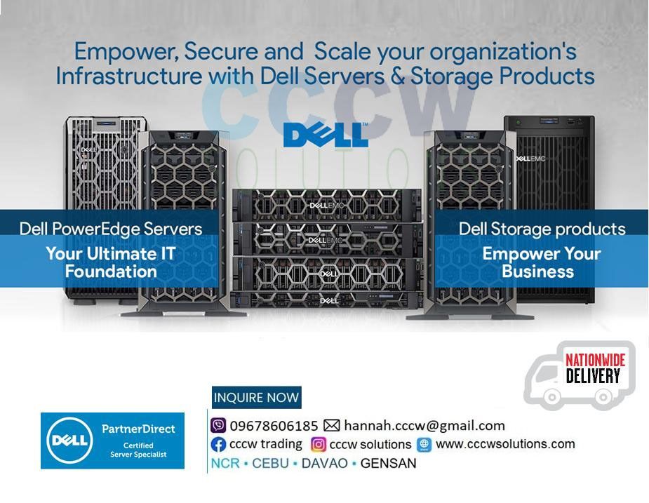Dell PowerEdge Rack and Tower Servers (Category: Networking) located in Manila. Submitted by rich_cat (Listing ID 1332512878, Image 1). Description: 📌 PowerEdge Servers Accelerate Transformation Anywhere with servers that are purpose built, intelligent, and cyber resilient. 🔵 Accelerate AI Innovations The latest generation of PowerEdge servers includes configurations purpose-built for Dell’s AI-ready infrastructure portfolio. PowerEdge is the c