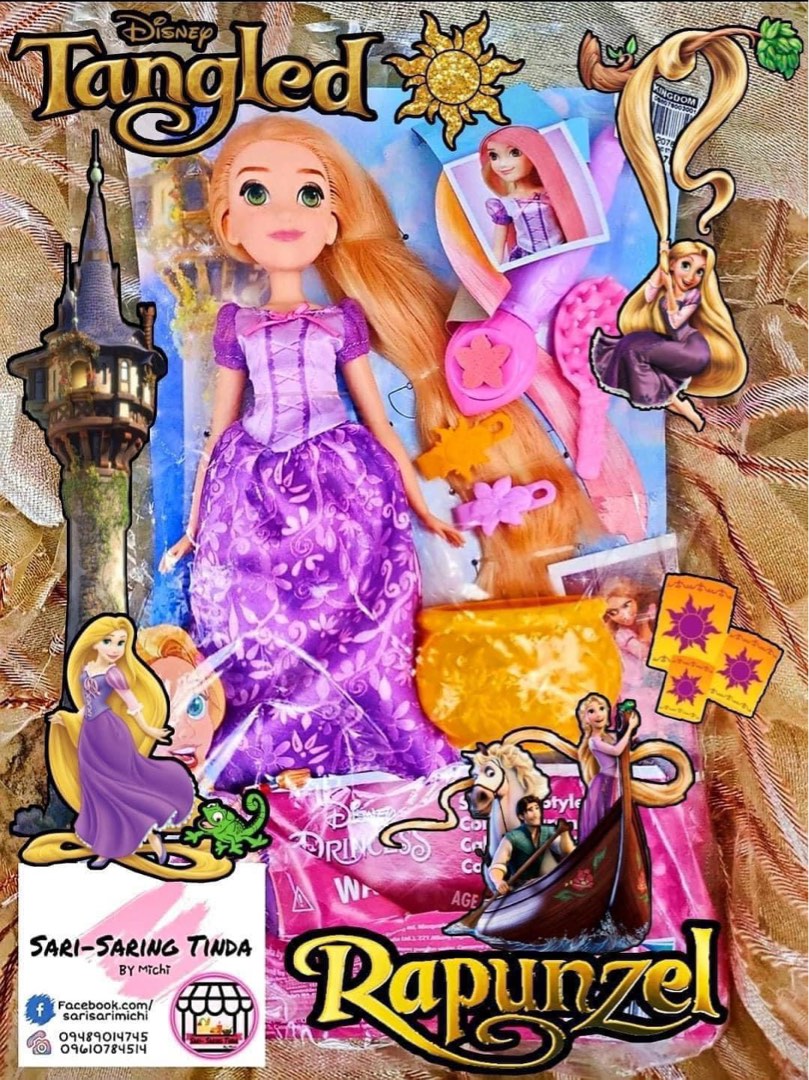 Disney Princess Rapunzel Color Changing Hair Doll, Hobbies & Toys, Toys ...