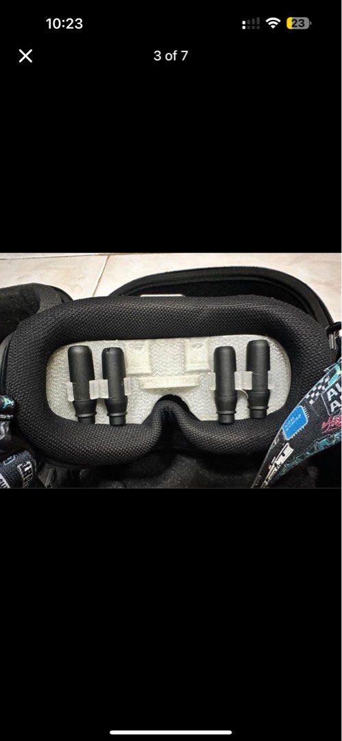 DJI Goggles V1 - works with Vista (Category: Drones) located in Paranaque City. Submitted by latThor (Listing ID 1332466848, Image 2). Description: For Sale (price indicated already) or swap with Analog Skyzone 03O, Skyzone 04/04X, Fatshark HDO2, Orqa (perfect condition) Works with DJI Vista, also great for watching movies and would work (?) for 3D movies Included: - DJI goggles v1 + original stubby antennas - Digidapter (for analog module) - Ori