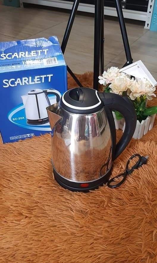 Electric Kettle Heater (Category: Kettles & Airpots) located in Manila. Submitted by redonlineshop (Listing ID 1332501037, Image 3). Description: ELECTRIC KETTLE -SCARLETT ₱350 ON HAND BRAND NEW Mode of Payment: Gcash,COD Same day delivery + Delivery Fee.