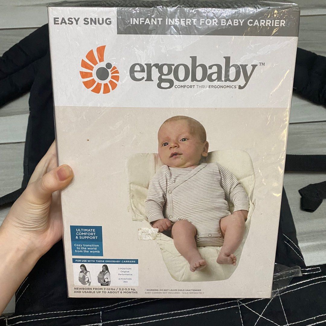 Ergo Baby Carrier with Infant Insert (Category: Carriers & Slings) located in Quezon City. Submitted by little_aiashop (Listing ID 1332551141, Image 3). Description: Original ErgoBaby Carrier With Sunshade Good as new From Japan Good for Newborns from 7-12 lbs / 3.2-5.5 kg Usable up to about 6 months.