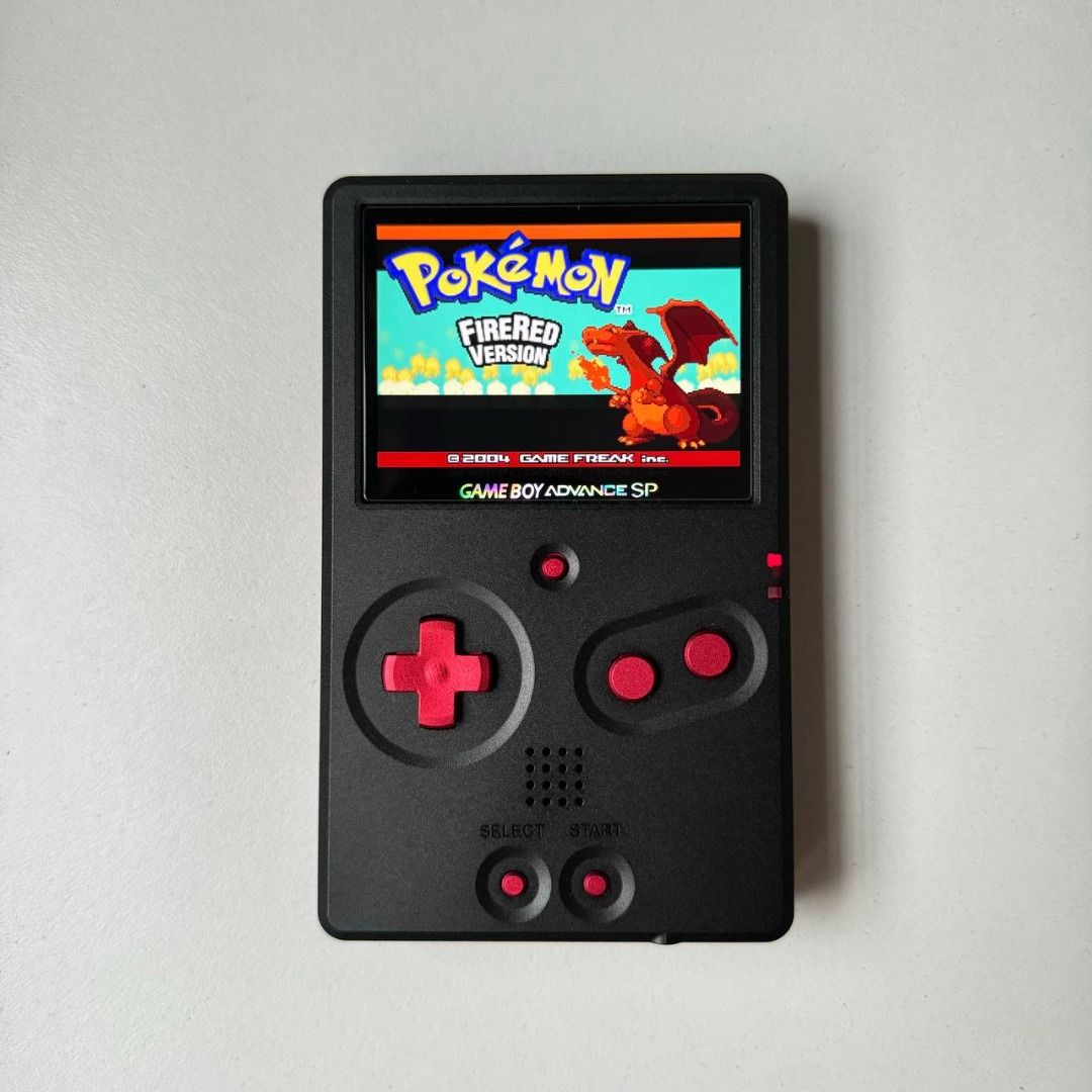 GBA SP Unhinged Black • Slim Edition with IPS v3 Upgrade • Gameboy