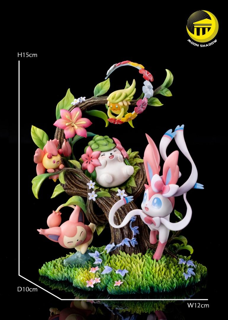 現貨GK 月影殿 Pokemon 精靈寶可夢 自然系列 草刺蝟 仙伊布 向尾喵 花療環環 櫻花兒自然場景, 興趣及遊戲, 玩具 & 遊戲類 ...