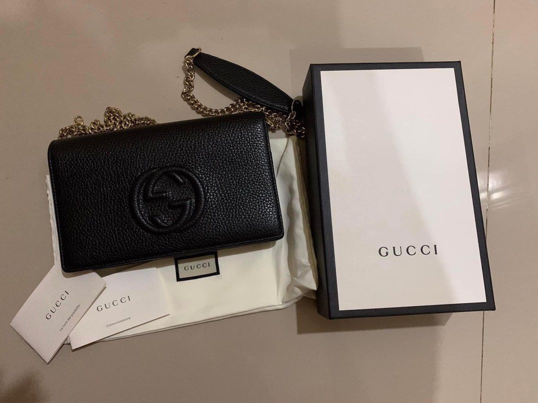 Gucci Soho WOC Bag (Category: Luxury Bags & Wallets) located in Dagupan City. Submitted by andeng2816 (Listing ID 1332483615, Image 3). Description: Original Gucci WOC bag, purchased in Europe. Used twice, pre-owned. No flaws, no scratches at all. .